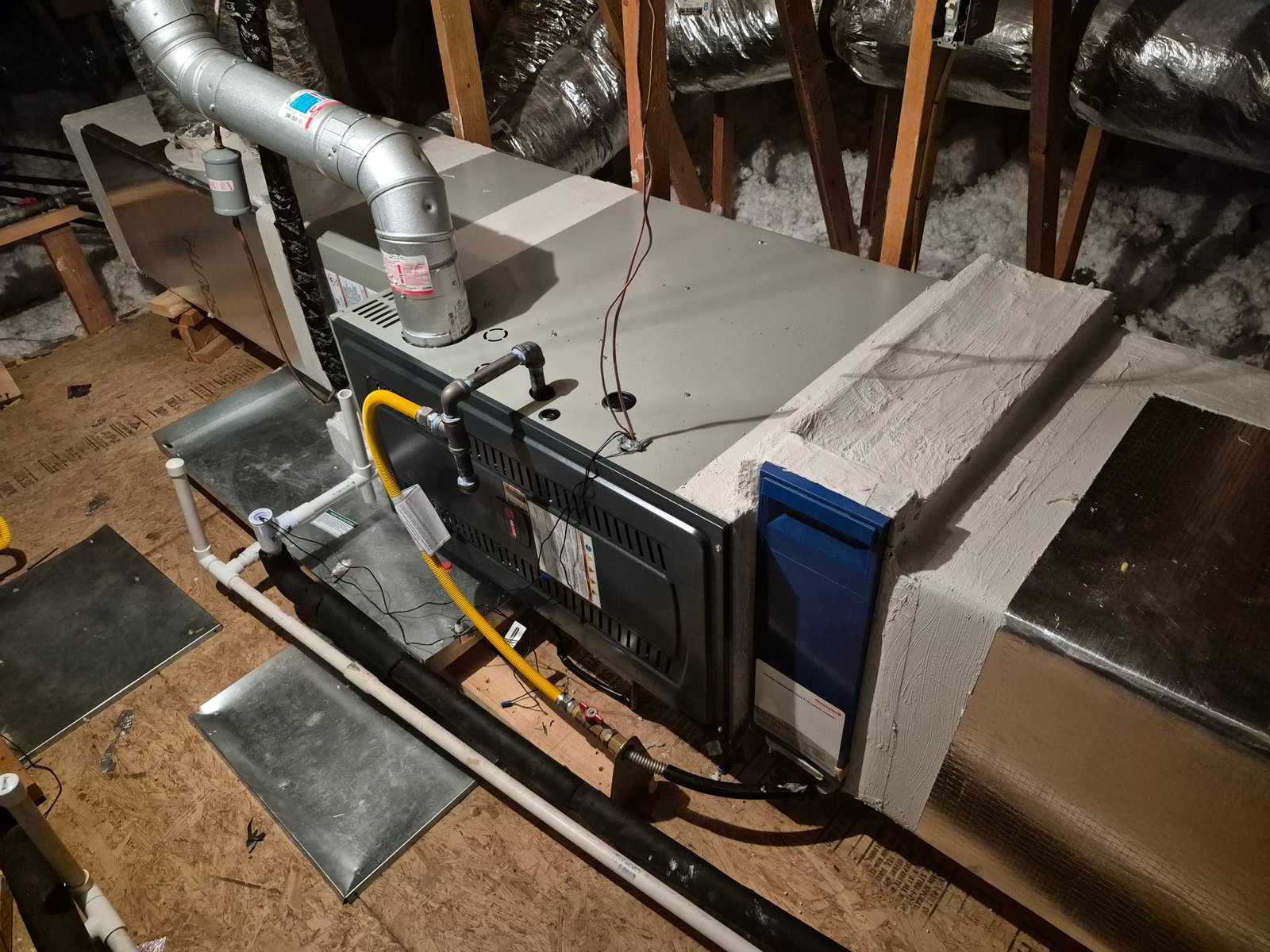 A newly installed high-efficiency HVAC unit in Tulsa from Air Dynamics.